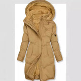 Warm Wool Collar Cotton Clothes Women Zipper Long Sleeves To Cotton Coat Hooded