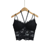Wind Hanging Neck Lace Small Sling Female With Breast Pad Lace Hollow Design Sexy Hottie Small Vest