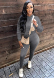 Fall Basic Style Hoodies And Pant 2 Piece