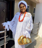 Lace African Dresses for Women Super Size Traditional Boubou Robe Africaine Femme 2023 Long Africa Dress African Clothes-Outfit