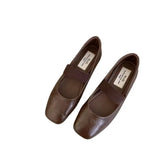 Woherb Jane Women's Shoes 2024 Spring And Autumn New Fashion French Temperament Elegant 100 Collocation Skirt Shallow Soft Bottom-Outfit