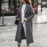 New 2025 Autumn Women's Long-Sleeved Collar Coat Prints The Long
