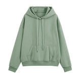 Women Solid Color O-Neck Fleece Sports Suit Winter Casual Loose Pullover Long Pants Two Piece Set Suit Female