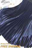 Spring Summer Women Pleated Mid Skirts Elastic Waisted Solid Elegant Skirt 11 Colors Availabled QH1674-Outfit