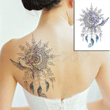 Temporary Tattoo Stickers Sexy Rose Heart-shaped Wreath Fake Tatto Waterproof Tatoo Back Leg Arm Belly Big Size for Women