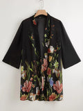 Clearance Price Fashion Women Large Plus Size Floral Coat 2022 Summer Long Casual Elegant Evening Party Festival