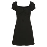 2025 Summer Casual Women's New Short-Sleeved V-Necked Back-To-Back Dress