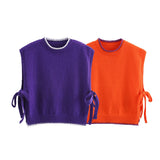 Two-Color Tethered Toothless Vest 2025 Spring And Autumn New