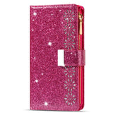 Case For iPhone 12 mini 12 11 Pro Max XR XS SE 2020 Bling Leather Wallet Cards Stand Flip Cover For 6 6s 7 8 Plus