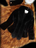 Winter Fake Fur Collar Long Sleeve Slim