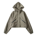 Hooded Storm Jacket Women's New Loose Casual Zipper Jacket In The Fall Of 2025