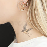 Water Transfer Sexy Tattoo Swallow Bird Tattoo Body Art Waterproof Temporary Fake Flash Tattoo for Man Woman Kid