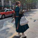 New Fashion Women's Trench Coat Colorblock Long Double-Breasted with Belt Lady Windbreaker Spring Autumn Outerwear
