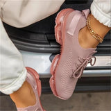 Breathable Sneakers 2021 Spring New Color Matching Mesh Lace Up Ladies Casual Shoes Outdoor Flat Sport Vulcanized