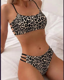 Woherb New Sexy Leopard Print Split Two-Piece Sexy Bikini