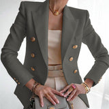 Women's Clothing Autumn And Winter New Solid Color Fashion Casual 2025 Suit Short Coat