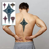 Temporary Tattoo Sticker Totem Flower Arrow Color Sexy Chest Back Fake Tatoo Waterproof Flash Tatto Body Art for Woman