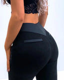 Women Punk Solid Color Fashion Casual Pants Sexy Eyelet Buckled High Waist Zipper Design Pencil Pants Trousers-Outfit