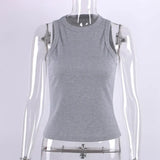 Woherb Summer New Slim Short Sexy Slim Vest-Outfit