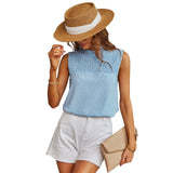 Elegant Solid Sleeveless Loose
