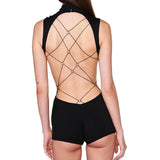 Summer Fashion Trend Women's New Round Collar Hollow Repair Body Pick-Up Full-Body Jump-Up Band