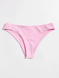 Solid Nylon Sexy Bikini Women's Swimsuit 2021 New Arrival Mid Waist Separate Swimwear Summer Brazilian Bikinis