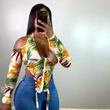 2021 Long Stacked Sleeve Halter Zipper Patchwork Sexy Crop Top Autumn Winter Women Fashion Streetwear Tshitrs Club