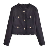 New Tricolor Woolen Fashionable Jacket 57083817-Outfit
