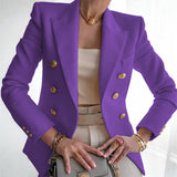 Women's Clothing Autumn And Winter New Solid Color Fashion Casual 2025 Suit Short Coat