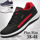 Men Leather Shoes Sneakers Trend Casual Shoe Italian Breathable Leisure Male Sneakers Non-slip Footwear Men Vulcanized