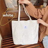 New Retro Women's Shoulder Bag Simple Solid Color Small Fresh Canvas Bag Literary Women's Buckle Tote Bag Large Capacity