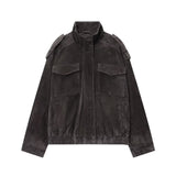 Women's Clothing 2025 Autumn Collar Long Sleeve Velvet Texture Jacket Baseball Uniform Coat Women's