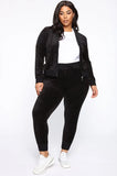 Fall Plus Size Casaul Solid Hoodies And Pant