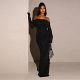 2025 New Sexy Hanging Neck Back Cross-Tie Wearing Irregular Lotus Leaf Dress Dress