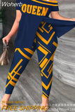 Women Spring Summer Geometric Print Split Hem Top & Pants Set 2pcs Clothes Suit Fashion Casual-Outfit