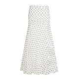 Pure-Want Girl Sexy High-Waist Wave Dot Print Slimming Skirt Picnyle Leaf Side A Word Fishtail