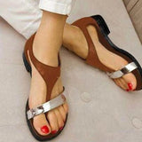 Women's Sandals Summer Shoes for Women 2021 Beach Low Heel Clip Toes Buckle Strap PU Leather Female Sandalias