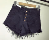 fashion casual summer cool women denim booty Shorts high waists fur-lined leg-openings Plus size sexy short