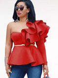 Preppy Style Slash Neck Solid Flare