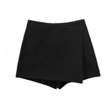 Shorts Skirts for Women, High Waist, Side Zipper, Female Skort, Chic Fashion-Outfit