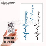 Water Transfer Tattoo Skull Cyclops Pirate Tattoo Body Art Waterproof Temporary Fake Flash Tattoo for Man Woman Kid
