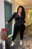 Fall Plus Size Casaul Solid Hoodies And Pant
