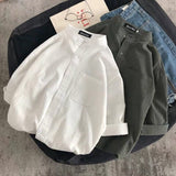 Cotton Shirt Spring Autumn 2023 Women Fashion White Top Korean Fashion Office Clothes Kpop Clothes Elegant Tunic for Man-Outfit