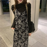 2021 Spring Fenimine Vestidos Women Sleeveless Cute Sweet Date Girls Japan Korea Style Clothes Floral Vintage T Shirt