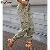 Spring Women Plain Pockets Design Cargo Pants Street Wear Chic Loose Jeans Oversize Trousers Cool Girl Casual Outfits-Outfit