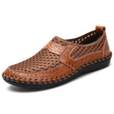Men's Casual Shoes Men Leather Loafers Flat Handmade Outdoor Breathable Moccasins Designer Shoes Comfortable Sneakers Size