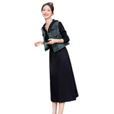 Woherb Vest With Black Hooded Dress Women's 2024 Summer New Casual Foreign Fashion Dress Two Sets-Outfit