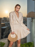 Woherb Temperament Socialite Wind Two Sets Of 2024 Spring / Summer New Fashion Short Jacket Tassel Edge Skirt Suit Female-Outfit