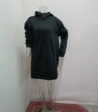 Woherb 2023 New Women's Wear With Hoodie Street Personality Design Sense Loose Solid Color Dress-Outfit
