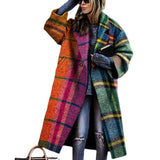 New 2025 Autumn Women's Long-Sleeved Collar Coat Prints The Long